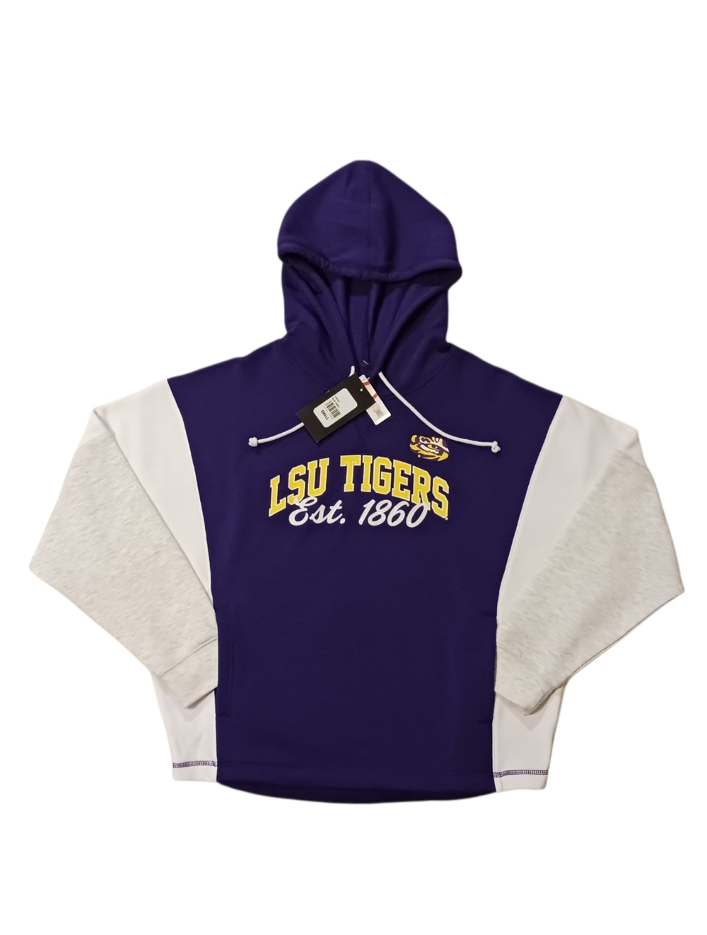 LSU Colorblock Cropped Hoodie